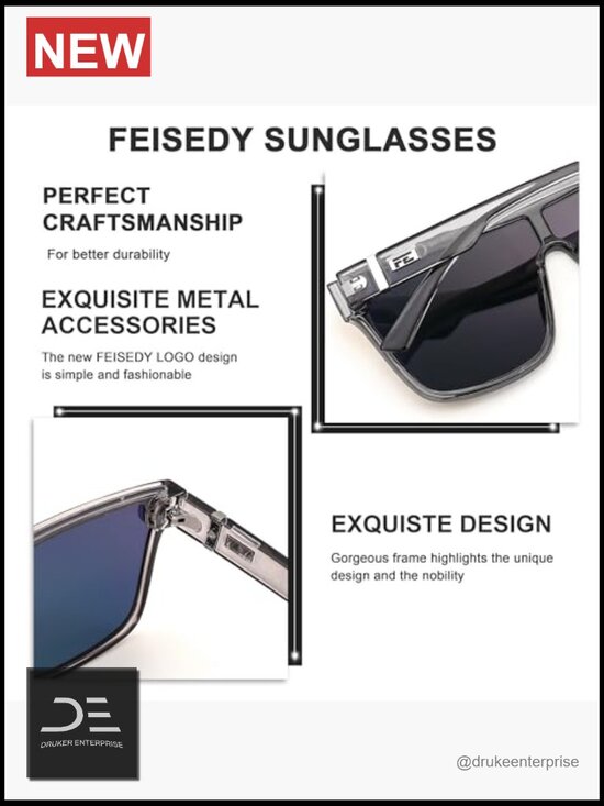 Oversized Square Mirrored Sunglasses UV400 Protection Unisex main image 5
